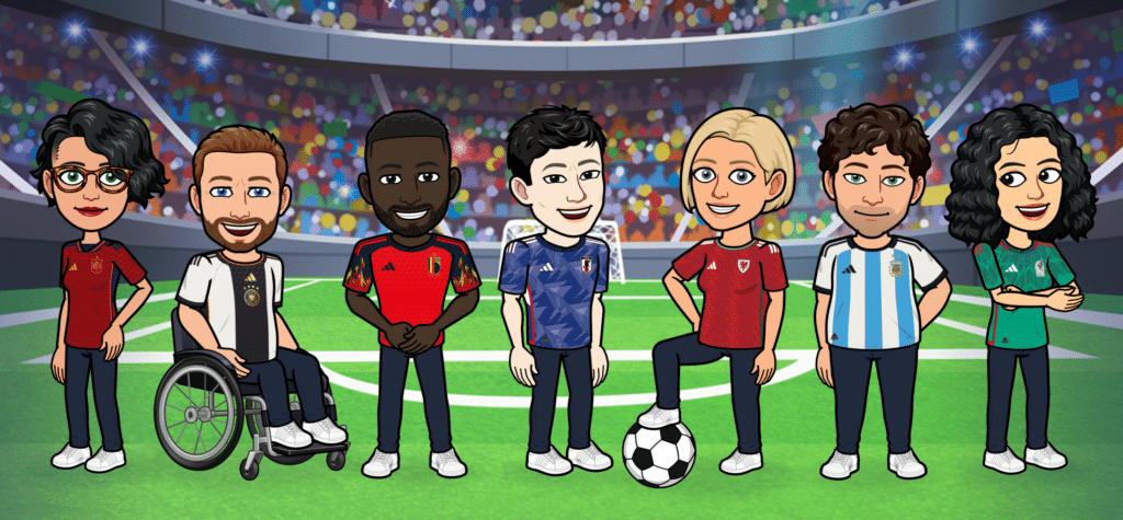 Bitmoji adidas World Cup group photo